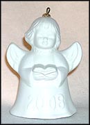 2008 Angel With Song Book - White  Tmk: None