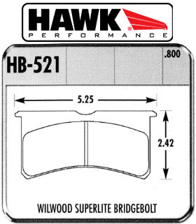 7420 - Superlite4 Bridge Bolt pad axle set - Hawk DTC-70 (20mm thick)